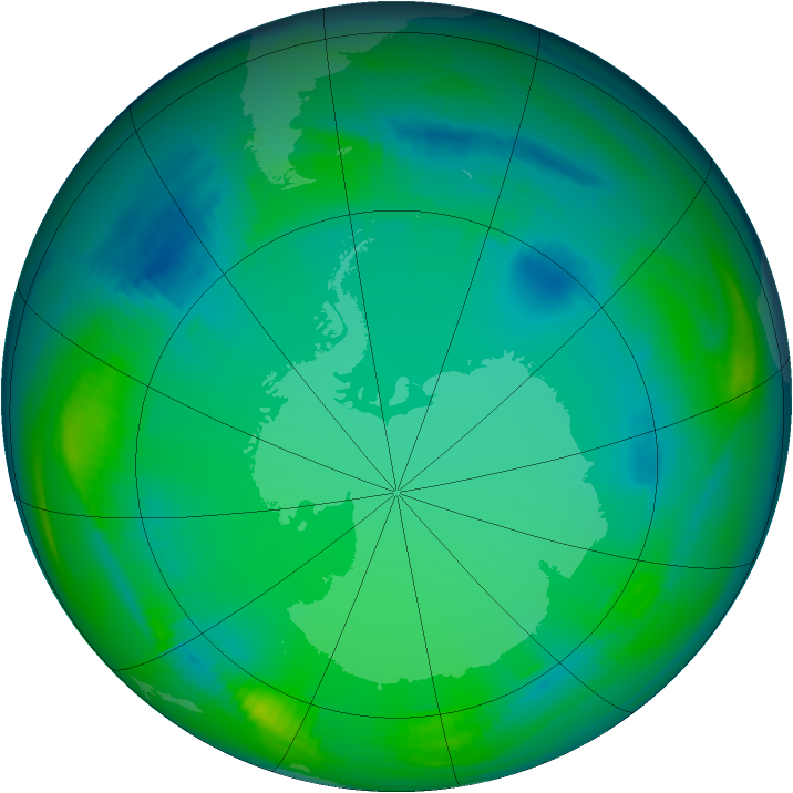 Ozone Map 1998-07-07
